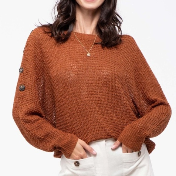 🌸🌟LAST 1🌟NWT Blu Pepper Button Detail Sweater - Picture 5 of 5